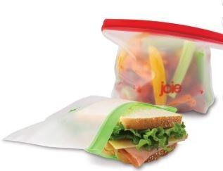 Joie Rainbow Reusable Snack Bags, Assorted Pack of 6 Leak-Proof Snack Bags for and Meals on the Go
